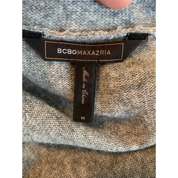BCBG Max Azria gray short sleeves buttoned cardigan sweater M - Picture 3 of 9